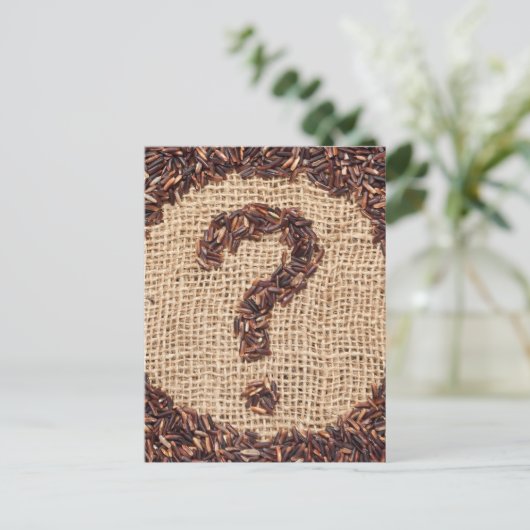 Fragezeichen Postkarte (Stehend Vorderseite)