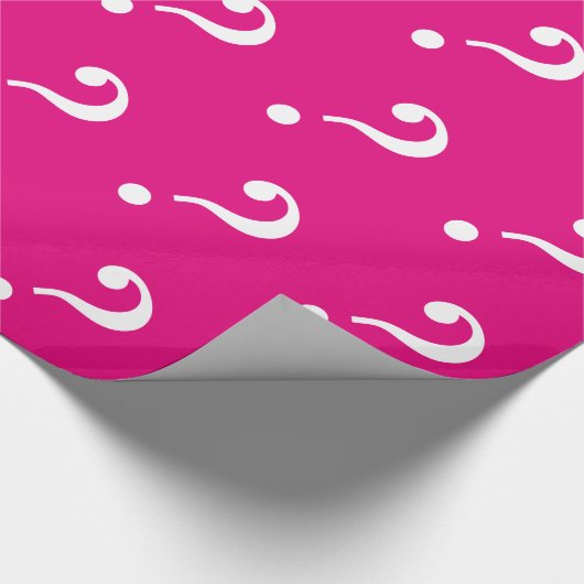 Fragezeichen | Rosa oder Gewohnheit Geschenkpapier (Ecke)