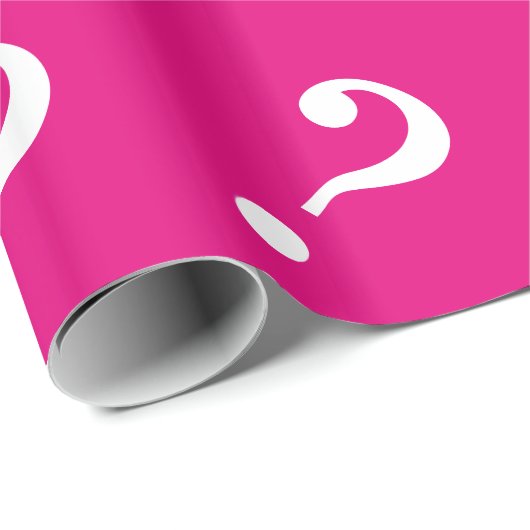 Fragezeichen | Rosa oder Gewohnheit Geschenkpapier (Rolleneckpunkt)