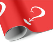 Fragezeichen | Rote oder benutzerdefinierte Farbe Geschenkpapier (Rolleneckpunkt)