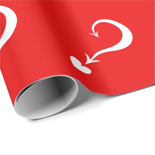 Fragezeichen | Rote oder benutzerdefinierte Farbe Geschenkpapier (Rolleneckpunkt)