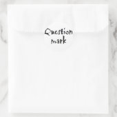 Fragezeichen Runder Aufkleber (Tasche)