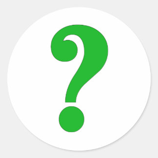 Fragezeichen Runder Aufkleber