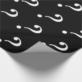 Fragezeichen | Schwarz oder Brauch Geschenkpapier (Ecke)