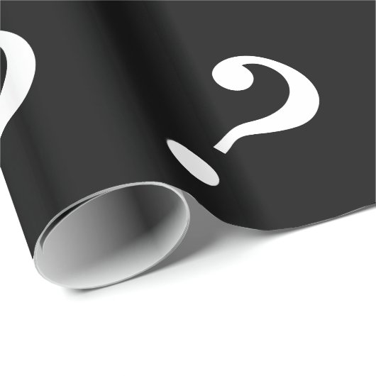 Fragezeichen | Schwarz oder Brauch Geschenkpapier (Rolleneckpunkt)