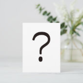 Fragezeichen? Schwarzes Rot Postkarte (Stehend Vorderseite)