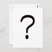Fragezeichen? Schwarzes Rot Postkarte (Vorne/Hinten)