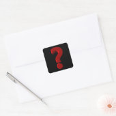 Fragezeichen-Stickers Quadratischer Aufkleber (Umschlag)