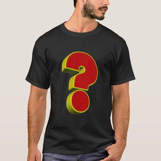 Fragezeichen T - Shirt 3D (Vorderseite)