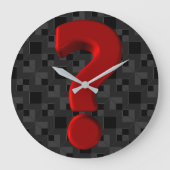 Fragezeichen-Uhr Große Wanduhr (Vorderseite)