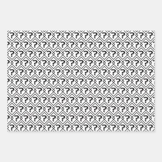 Fragezeichen, um eine Neugierde zu stiften Geschenkpapier Set (Vorderseite 3)