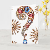 Fragezeichen Vintage Kostümschmuck - Blank Note Karte (Gelbe Blume)