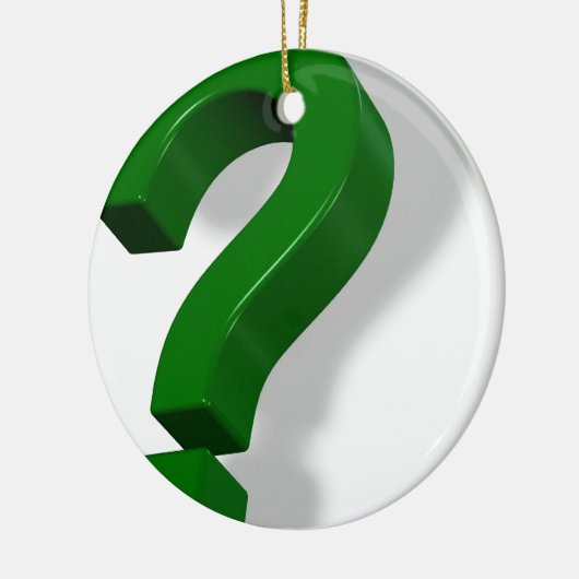 Fragezeichensymbol Keramik Ornament (Links)