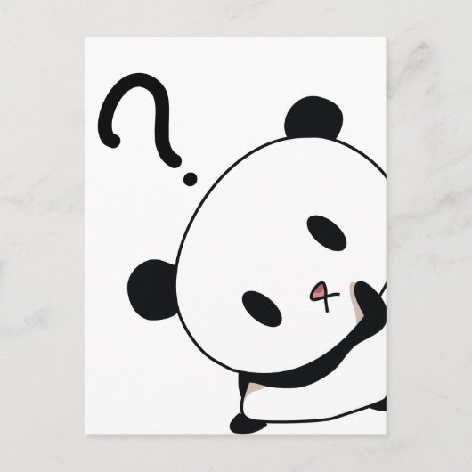 Fragezeit Panda Postkarte (Vorderseite)