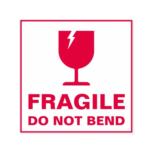 Fragil bindet keinen benutzerdefinierten Bildtext Permastempel (Design)