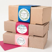 Fragil bitte mit pflegelber, rosafarbener Blüte be Runder Aufkleber