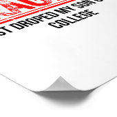 Fragil, dass ich gerade meinen Sohn bei der Uni ab Poster (Ecke)