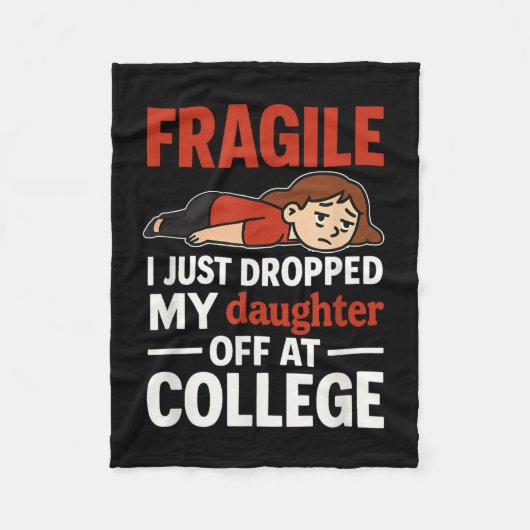 Fragil, dass ich meine Tochter gerade bei Uni abge Fleecedecke (Vorderseite)