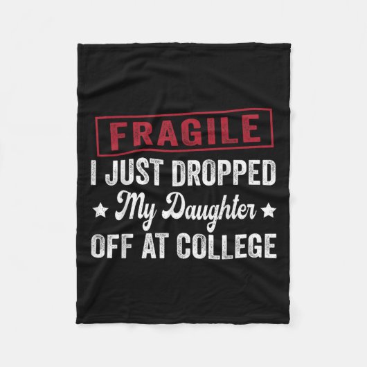 Fragil, dass ich meine Tochter gerade bei Uni abge Fleecedecke (Vorderseite)