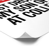 Fragil, dass ich meine Tochter gerade bei Uni abge Poster (Ecke)