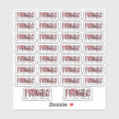 Fragil, nicht fallen lassen - Aquarellkleber Aufkleber (Blatt)