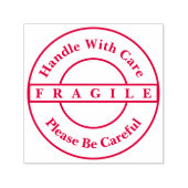 Fragil, vorsichtig umgehen, bitte vorsichtige Brie Permastempel (Design)