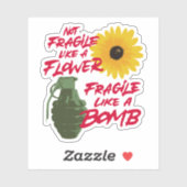 Fragil wie ein Bombenaufkleber | Laptop Decal Aufkleber (Blatt)