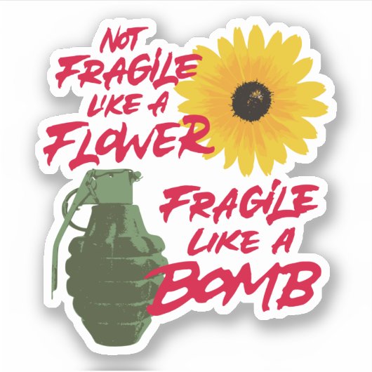 Fragil wie ein Bombenaufkleber | Laptop Decal Aufkleber (Vorderseite)