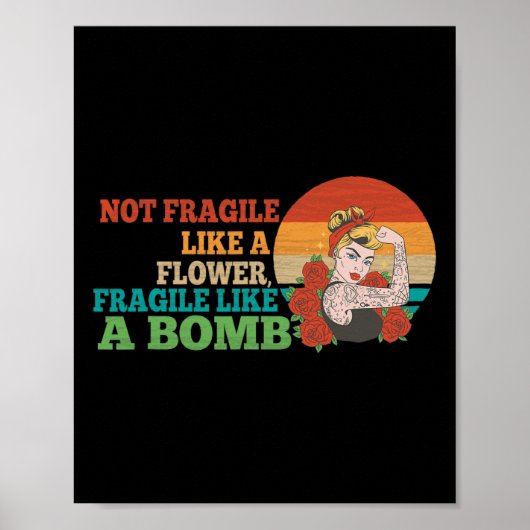 fragil wie eine Blume, aber eine Bombe Feminist 2 Poster (Vorne)