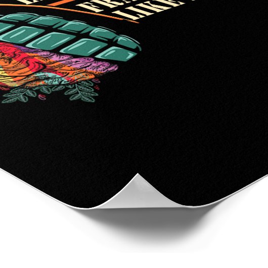 fragil wie eine Blume, aber eine Bombe Feminist Poster (Ecke)