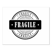 Fragile 4x5 gummistempel (Prägung)