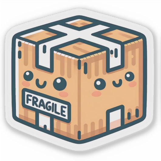 Fragile Aufkleber für kleine Unternehmen oder Gesc (Vorderseite)