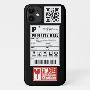 Fragile Aufkleber QR Code für das Versandetikett Case-Mate iPhone Hülle