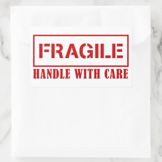 Fragile Aufkleber - vorsichtig handhaben - Fargile (Tasche)