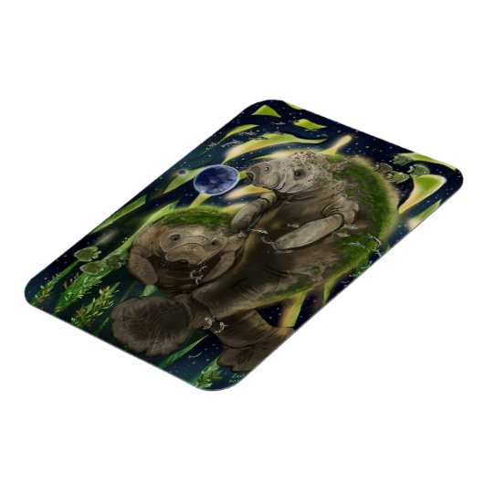 Fragile Balance Manatee Magnet (Linke Seite)