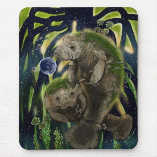 Fragile Balance Manatee  Mousepad (Vorne)