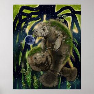 Fragile Balance Manatee Poster