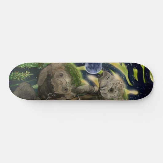 Fragile Balance Manatee Skateboard (Horizontal)