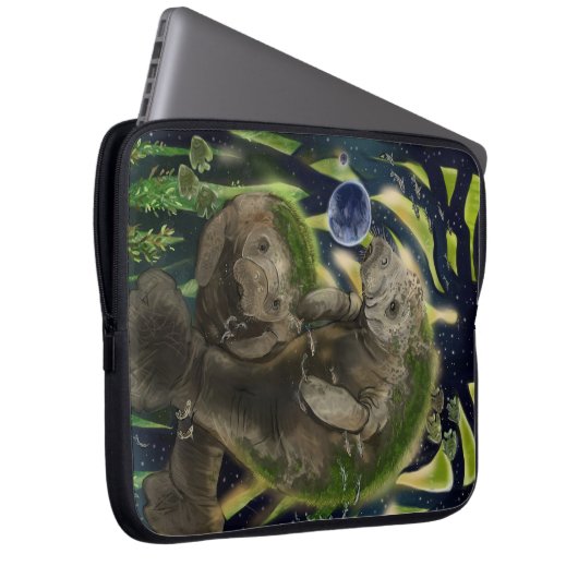Fragile Balance Manatees Laptopschutzhülle (Vorne Rechts)