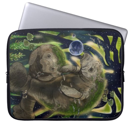 Fragile Balance Manatees Laptopschutzhülle (Vorderseite)