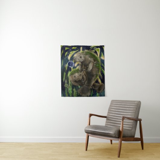 Fragile Balance ManateeTapestry Wandteppich (Beispiel)