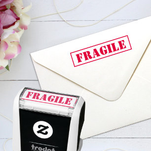Fragile benutzerdefinierte Gerahmte Textstelle Permastempel