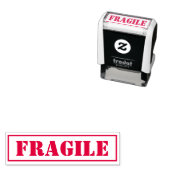 Fragile benutzerdefinierte Gerahmte Textstelle Permastempel (Beispiel)
