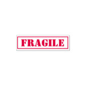 Fragile benutzerdefinierte Gerahmte Textstelle Permastempel (Design)