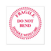 Fragile beugen sich nicht um die rote DIY Permastempel (Design)