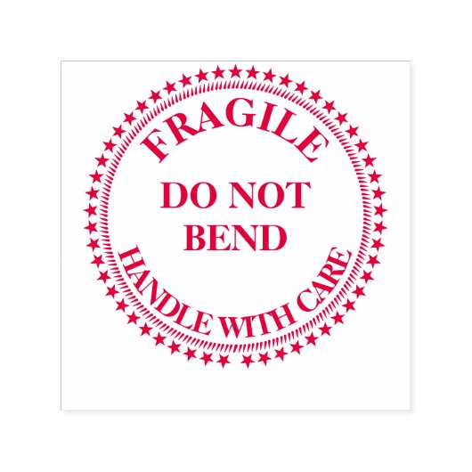 Fragile beugen sich nicht um die rote DIY Permastempel (Design)