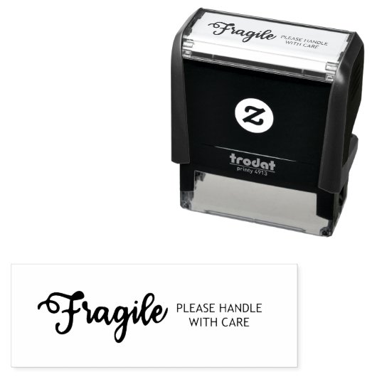 Fragile bitte vorsichtig handhaben permastempel (Beispiel)