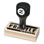 Fragile Briefmarke aus Edelkautschuk Gummistempel (Stempel)