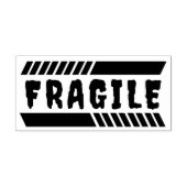 Fragile Briefmarke aus Edelkautschuk Gummistempel (Prägung)