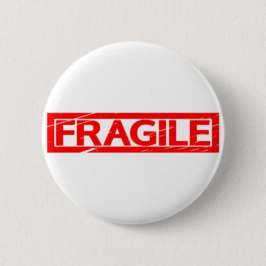 fragile Briefmarke Button (Vorderseite)